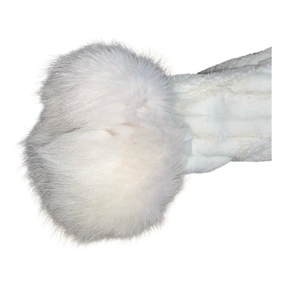 Vintage Womens’s Arctic fox White mink long coat custom made Should Be Size 6 - Picture 10 of 13